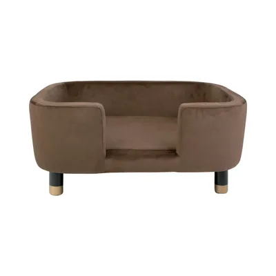 Panier à chien Royal Velours sur pieds - Marron Panier à chien Royal Velours sur pieds - Marron