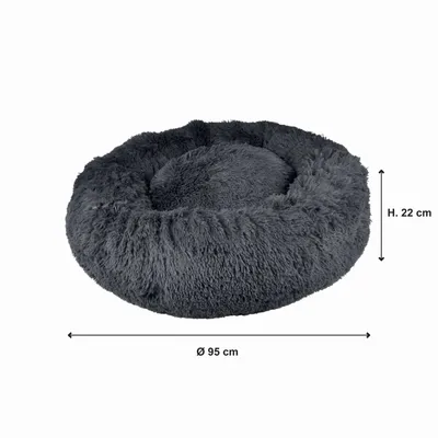 Coussin doux et rond Snow pour chien et chat - Diam 95 cm