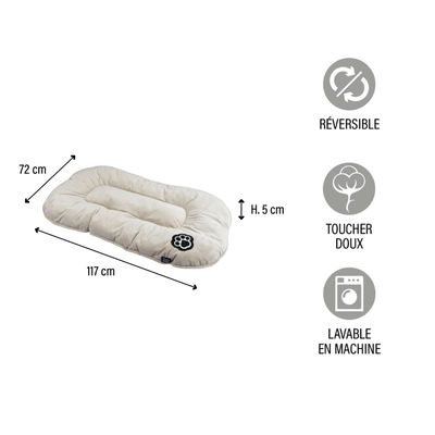 Coussin réversible Iron pour chien et chat - Long 117 cm