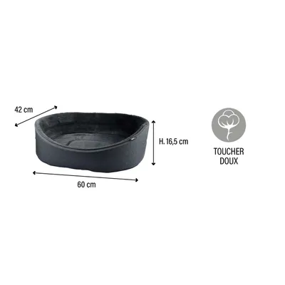 Panier Filou avec intérieur doux pour chien et chat - Long 60 cm