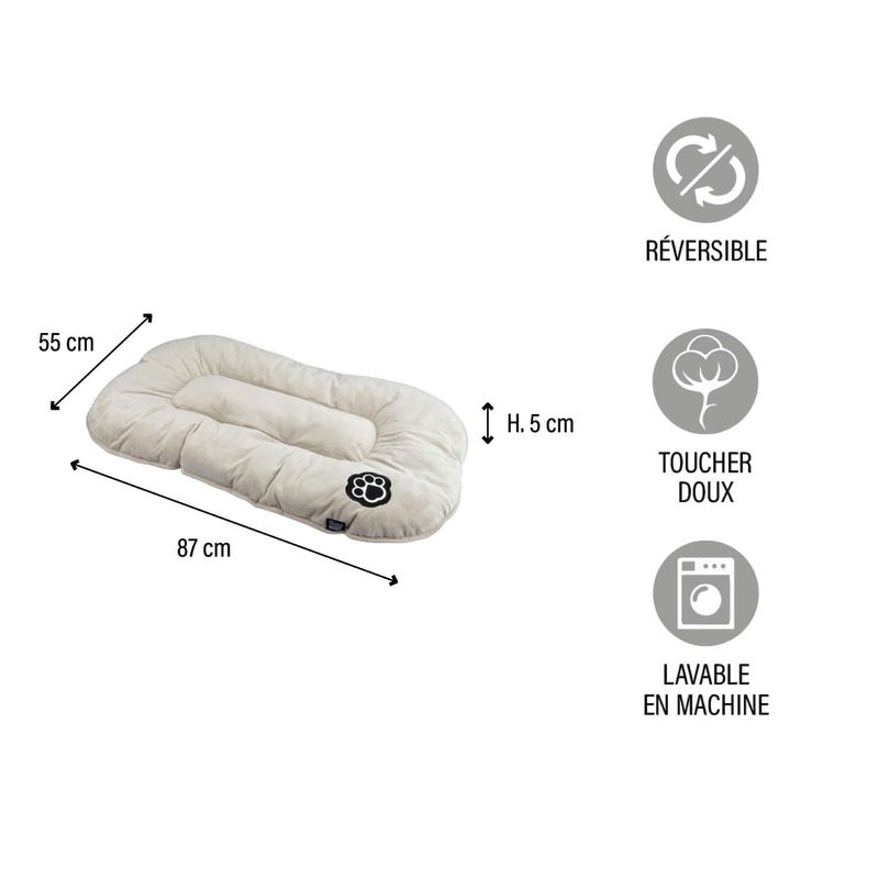 Coussin réversible Iron pour chien et chat - Long 87 cm