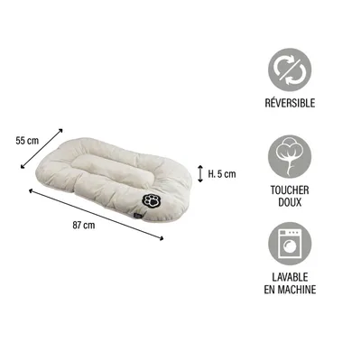 Coussin réversible Iron pour chien et chat - Long 87 cm