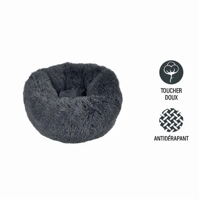 Coussin doux et rond Snow pour chien et chat - Diam 55 cm