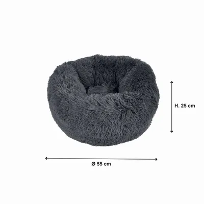 Coussin doux et rond Snow pour chien et chat - Diam 55 cm