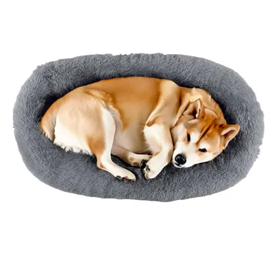 Grand panier coussin doux Marley pour chien - Gris Grand panier coussin doux Marley pour chien - Gris