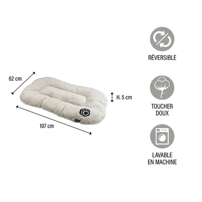 Coussin réversible Iron pour chien et chat - Long 107 cm