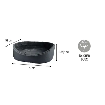 Panier Filou avec intérieur doux pour chien et chat - Long 70 cm