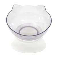 Gamelle tête de chat surélevée - Blanc