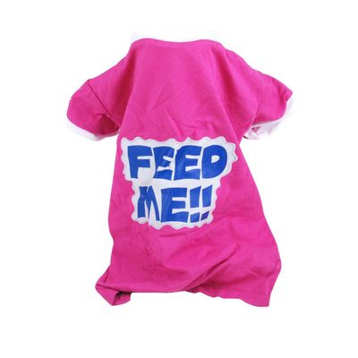 T-shirt pour chien Feed me - Rose
