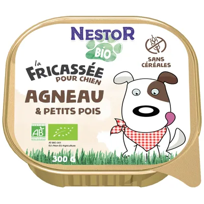 Nestor - Pâtée Sans Céréales Bio à l'Agneau pour Chien
