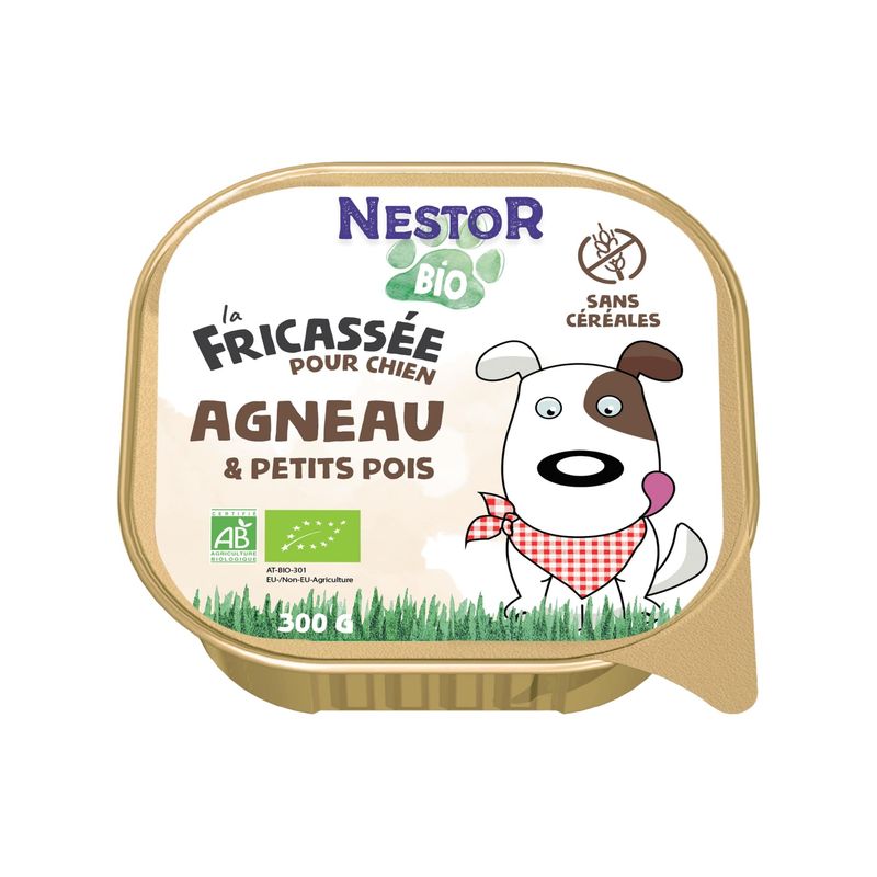 Nestor - Fricassées Bio Chien Agneau (9 x 300gr)