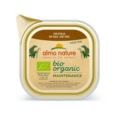 Almo Nature - Barquettes Bio Organic pour Chien au Veau