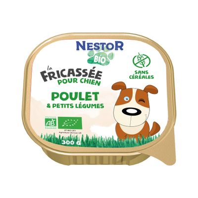 Nestor - Fricassées Bio Chien Volaille (9 x 300gr)