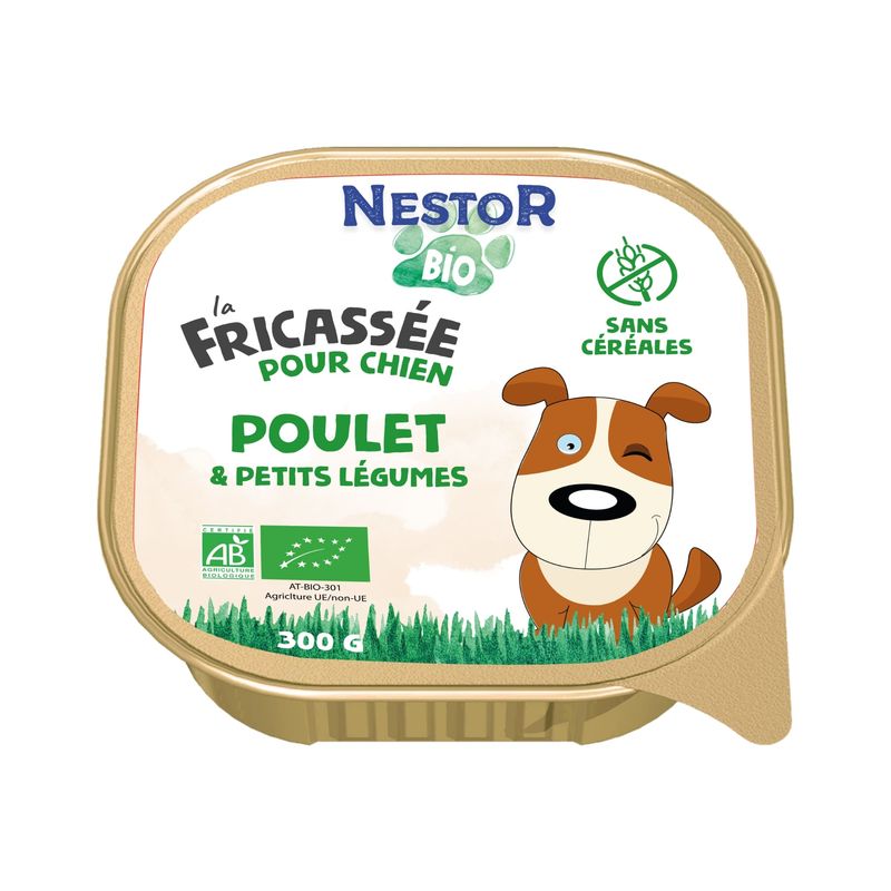 Nestor - Fricassées Bio Chien Volaille (9 x 300gr)