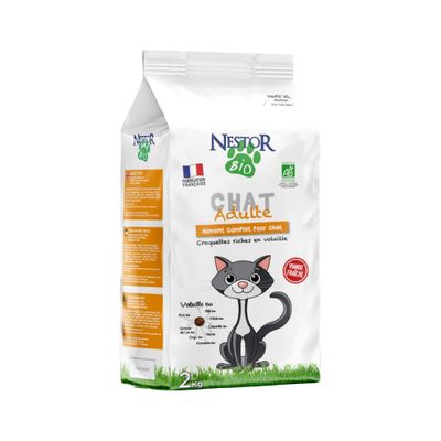 Nestor - Croquettes Bio à la Volaille Chat Adulte