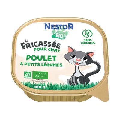 Nestor - Fricassées Bio Chat Volaille (17 x 100gr) Nestor - Fricassées Bio Chat Volaille (17 x 100gr)