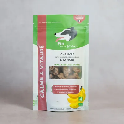 Fin Museau - Friandises Bio Sans Céréales Chanvre et Banane pour Chien