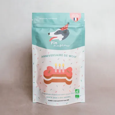 Fin Museau - Friandises Bio Sans Céréales "Anniversaire" pour Chien