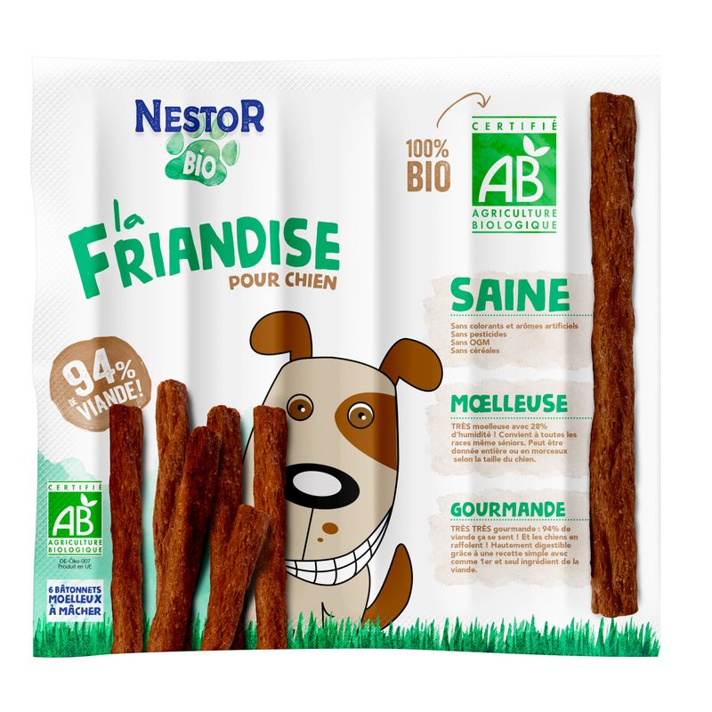 Nestor - Friandises Bio Sans Céréales au Poulet pour Chien
