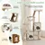 Giantex Arbre à Chat 145cm en Bois,Griffoirs Recouverts de Sisal,2 Condos