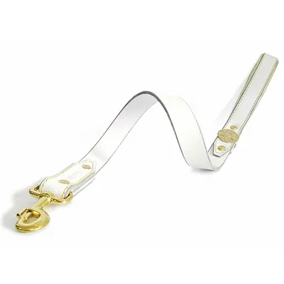 Bestia Custom Dog Gear - Laisse Maximus Blanc et Or