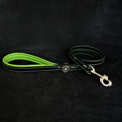 Bijou leather lead green