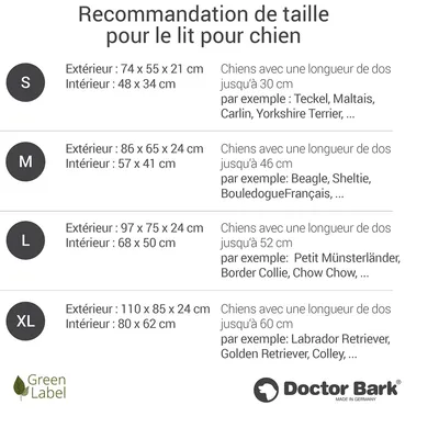 Lit pour chien Doctor Bark „GreenLabel“ Lit pour chien Doctor Bark „GreenLabel“