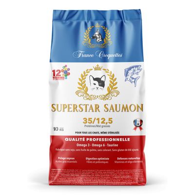 france croquettes pour chat adulte super star saumon
