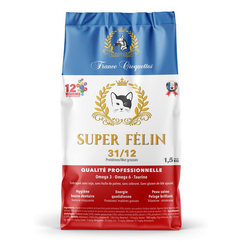 france croquettes pour chat adulte super felin 31/12