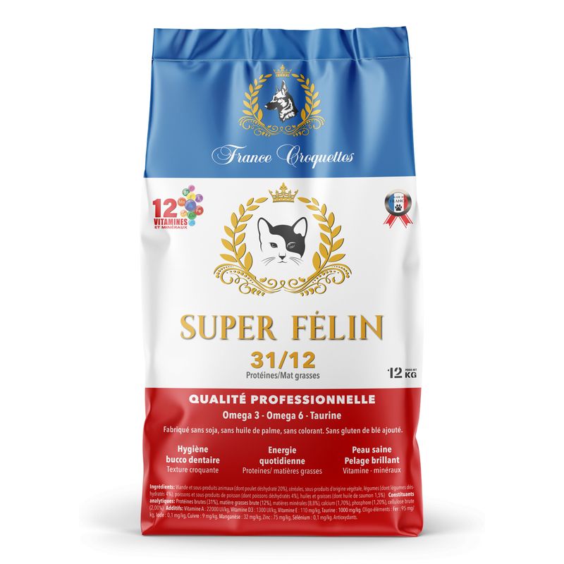 france croquettes pour chat adulte super felin 31/12