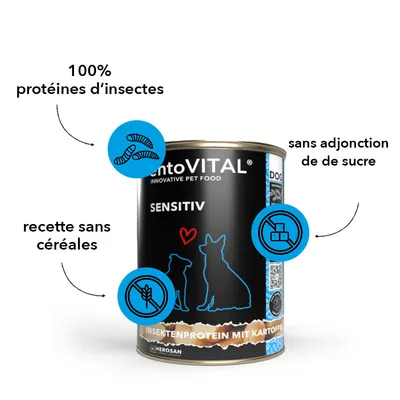 entoVITAL DOG SENSITIV nourriture humide