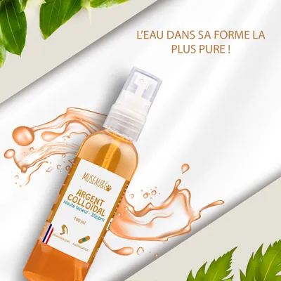 Argent Colloïdal 20ppm - Cicatrisant - Antibactérien - Chien & Chat - 100ml