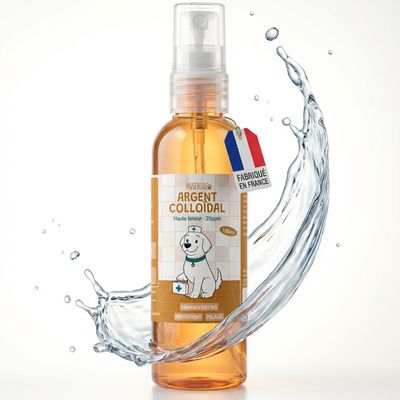 Argent Colloïdal 20ppm - Cicatrisant - Antibactérien - Chien & Chat - 100ml