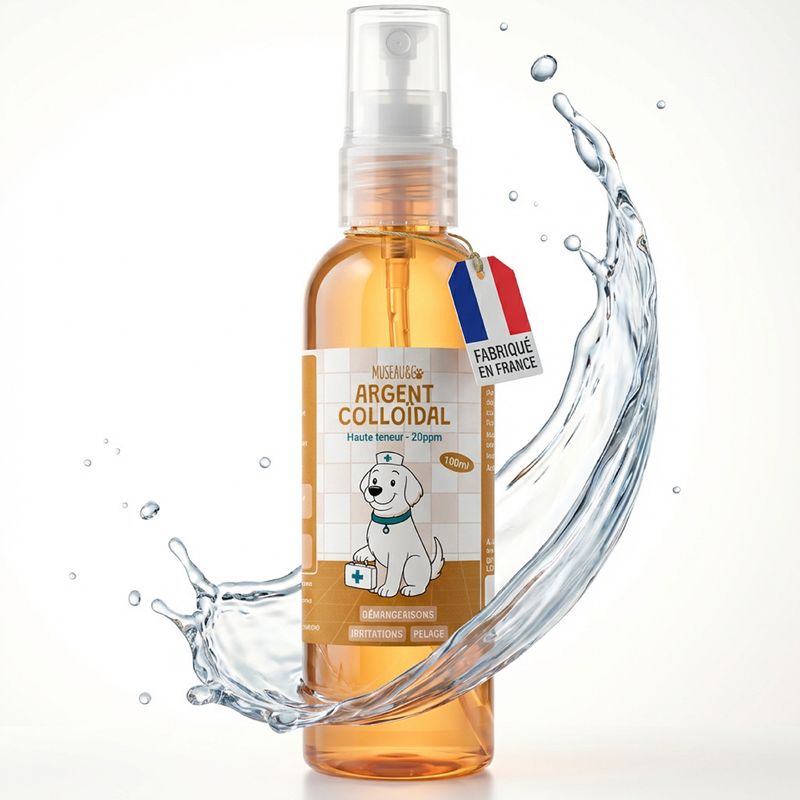 Argent Colloïdal 20ppm - Cicatrisant - Antibactérien - Chien & Chat - 100ml