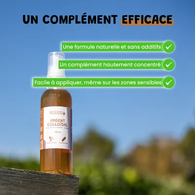 Argent Colloïdal 20ppm - Cicatrisant - Antibactérien - Chien & Chat - 100ml