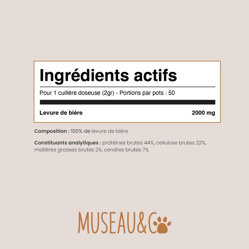 Levure De Bière - Vitamines B - Poil - Peau Saine - Chien et Chat - 100g
