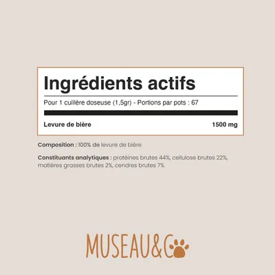 Museau & Co | Levure de Bière | Pelage & Digestion | Chien & Chat Museau & Co | Levure de Bière | Pelage & Digestion | Chien & Chat