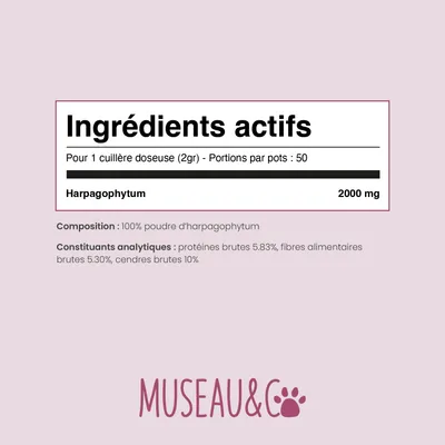 Harpagophytum - Articulations - Mobilité - Souplesse - Chien et Chat - 100g