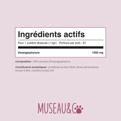 Museau & Co | Harpagophytum | Anti-inflammatoire Naturel | Chien & Chat