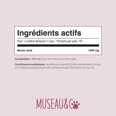Museau & Co | Moule Verte Nouvelle-Zélande | Articulation | Chien & Chat Museau & Co | Moule Verte Nouvelle-Zélande | Articulation | Chien & Chat