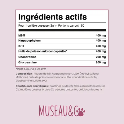 Arthro Confort - Mobilité - Articulation - Souplesse - Chien et Chat - 100g
