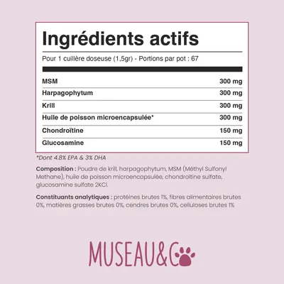 Arthro Confort - Mobilité - Articulation - Souplesse - Chien et Chat - 100g Arthro Confort - Mobilité - Articulation - Souplesse - Chien et Chat - 100g