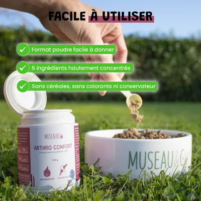 Arthro Confort - Mobilité - Articulation - Souplesse - Chien et Chat - 100g
