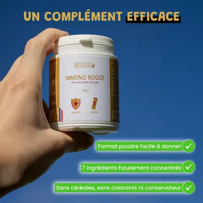 Immuno Boost - Immunité - Énergie - Vitalité - Chien et Chat - 100g