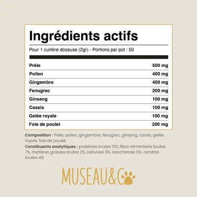 Immuno Boost - Immunité - Énergie - Vitalité - Chien et Chat - 100g