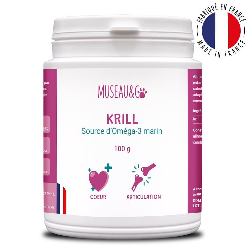 Krill - Articulation - Oméga-3 - Souplesse - Mobilité - Chien & Chat - 100g
