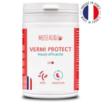 Vermi Protect - Vermifuge Naturel - Parasitaire - Chien et Chat - 60cpr