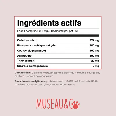 Vermi Protect - Vermifuge Naturel - Parasitaire - Chien et Chat - 60cpr