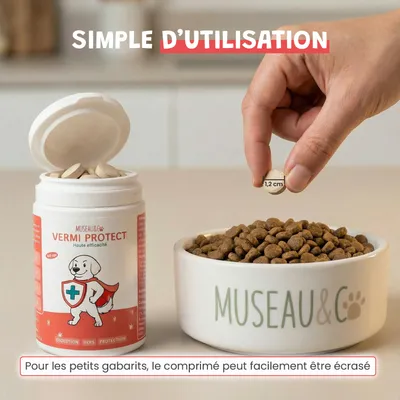 Vermi Protect - Vermifuge Naturel - Parasitaire - Chien et Chat