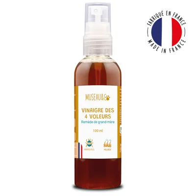 Vinaigre Des 4 Voleurs - Répulsif - Puces - Pelage - Chien & Chat - 250ml